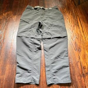 North Face Paramount Trail Pants Mens XL Black Convertible Cargo Belted Hiking